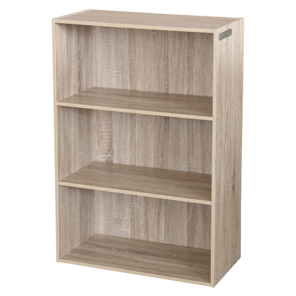 Kenneth Cole 3 Tier Wide Bookcase, Oak