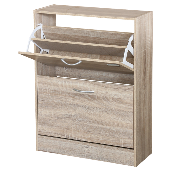 Kenneth Cole 2 Tier Shoe Rack, Oak
