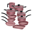 Tramontina Turim 10-piece Cookware Set, Pink