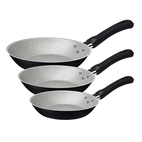 Tramontina Caribe Non-Stick Frying Pans, Black - Set of 3