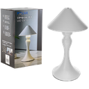 LED Metal Touch Table Lamp Rechargeable with USB cable 26cm, White