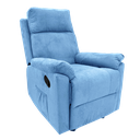 Ideal Furniture Rocking Recliner Sofa, Blue Suede