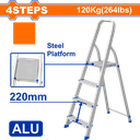 Wadfow 4-Step Household Ladder Steel &amp; Aluminium