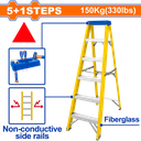 Wadfow 6-Step Single-Side Fiberglass Ladder