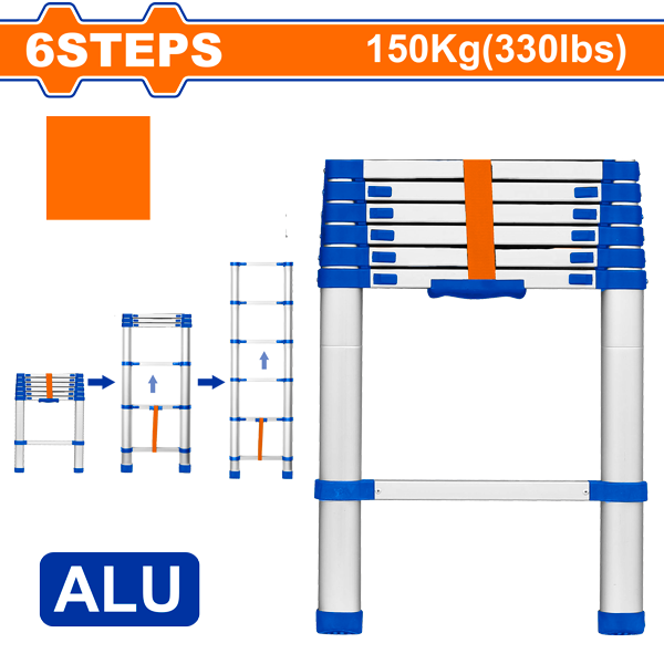 Wadfow 6-Step Telescopic Ladder