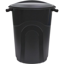 [TI0042] United Solutions Rough &amp; Rugged Trash Can with Lid 20 Gal. Black