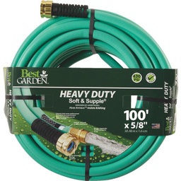 [CDBSS58100] ^Best Garden Heavy-Duty Soft &amp; Supple Garden Hose 5/8 In. Dia. x 100 Ft. L.