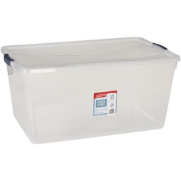 [RMCC950001] Rubbermaid Clever Store Latching Lid Storage Tote 95 Qt. Clear