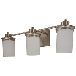 [05367-4 RH9147-1 / D00382-3W-SN] Royal Homes Interior 3-Light Wall Lamp E27 60W, Satin Nickel