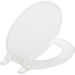 [66TT 000 / 66TT-000] Mayfair Toilet Seat Round Closed Front White Wood