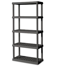 [0155SLV3V / 01553V01] Sterilite 5-Tier Shelving Unit, Flat Grey 75.25 x 36 x 18 In.