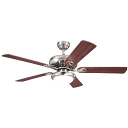 [72390] Westinghouse Euro Swirl Ceiling Fan 52 In., Brushed Nickel (C.F.M - 4978)