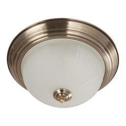 [RH9132-1 RHFMCL10783] Royal Homes 2-Light Indoor Ceiling Flush Mount Antique Brass E27 60W