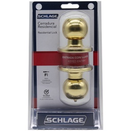 [B51ATL05] Schlage Keyed Entry Golden Knob 7707007709938