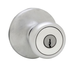 [L484927] ****Kwikset Tylo Satin Chrome Keyed Entry Door Knob