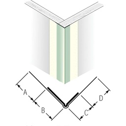 [B1XWEL8] ****Beadex 1-7/16 In. x 8 Ft. Paper Faced Metal Outside Drywall Corner Bead