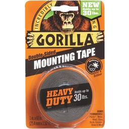 [6055002] Gorilla Heavy Duty Double-Sided Mounting Tape 1 In. x 60 In. Black (30 Lb. Capacity)