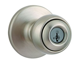 [L457815] Kwikset Polo Satin Nickel Keyed Entry Door Knob