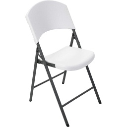 [2810] Lifetime Light Commercial Folding Chair, White