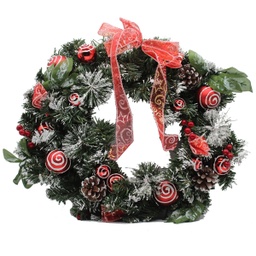 [K68-2101107] Christmas Décor Wreath 18In.