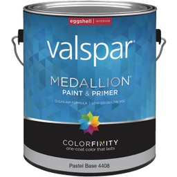 [027.0004408.007] Valspar Medallion 100% Acrylic Paint &amp; Primer Eggshell Interior Wall Paint, Pastel Base, 1 Gal.