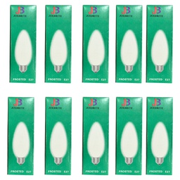 [C32E2760W] ****Joebrite Candle Bulb 60W E27 Frosted 10 pack