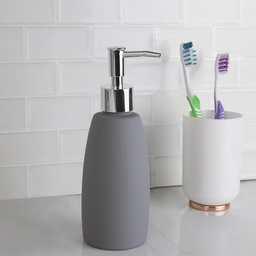 [SD41561] Home Basics Soap Dispenser, Rubber-Coated Ceramic