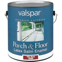 [027.0001589.007] ****Valspar 1 Gal. Tile Red Self Priming Latex Satin Porch &amp; Floor Enamel