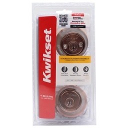 [96650-498] ****Kwikset Security Double Cylinder Deadbolt, Bronze