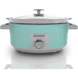 [SC2007D] ****Black &amp; Decker 7 Qt. Dial Control Slow Cooker w/Built in Lid Holder, Teal