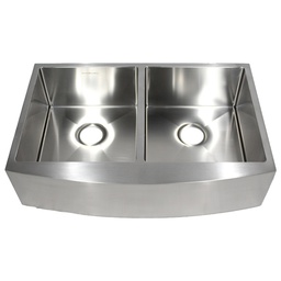 [RH957001 RHDBAKS15241] Royal Homes Double Bowl Apron Kitchen Sink 32.9In.x22In.x8.9In.