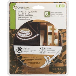 [AC1067-WHG-12LF0-G] Good Earth Lighting Plug-In LED Under Cabinet Tape Light 12 Ft. L. White