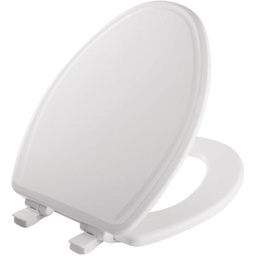 [147SLOW 000] Mayfair Kendall Elongated Closed Front WhisperClose White Enameled Wood Toilet Seat