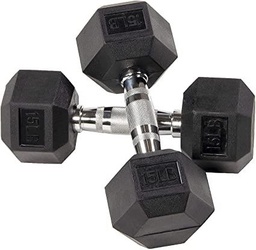 [RHD15] Runic Hexagonal Dumbbell w/ Rubber 15lb