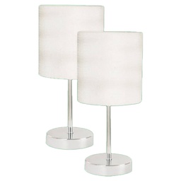 [09 05371-41 / 05371-4] Ike Lite Table Lamp 1-Light Chrome E14 40W (TWIN PACK)