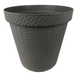 [TAMRRD4212] ****Terragave Flower Pot Round 16.5in Grey