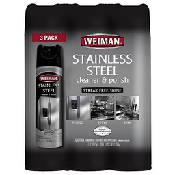 [342210] Weiman 3-Pack Stainless Steel Cleaner &amp; Polish 17oz