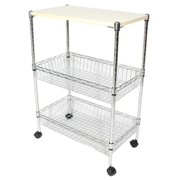 [RHSC16242] Royal Homes Mobile Shelving Cart - 600*350*850 mm - Chrome