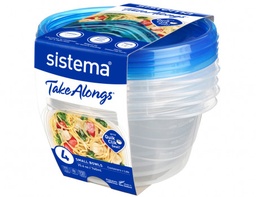 [54115] ****Sistema 4-pk TakeAlongs 760ml Small Bowls