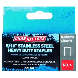 [301709] ****Channellock No. 4 Narrow Crown Stainless Steel Staple, 5/16 In. (1000-Pc)