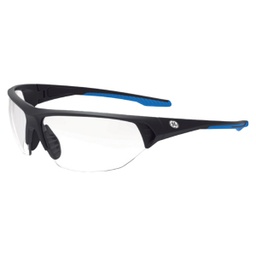 [GE106CAF] ****GE Black/Blue Safety Glasses Clear Anti-Fog