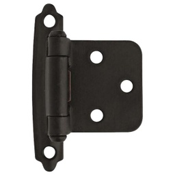 [BPR3429FB] ^Amerock Functional Hardware Flat Black Self-Closing Face Mount Variable Overlay Hinge 2pk