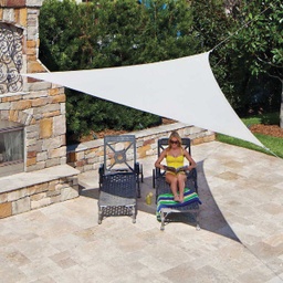 [449292] Coolaroo Ready To Hang Shade Sail Canopy 11 Ft. 10 In. Pebble