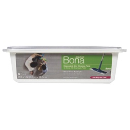 [AX0003576] Bona Express Wet Hard Surface Floor Disposable Cleaning Pads 5 In. W x 17 In. L (12-Count)