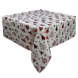 [831-XTE02-04-21I] Miro Christmas Tablecloth Round 70in