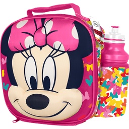 [31955] ****Disney Kids 2-pc Set - Lunch Bag 3D Insulated with Sport Bottle 530ml - Minnie