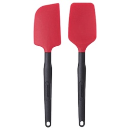 [5211596] Farberware Classic 2pc Spoon/Scraper Spatula Set Red