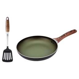 [HAV106] ****Hamilton Beach 2pc Non-Stick Frying Pan Set 9.5in Aluminum w/ Nylon Tool