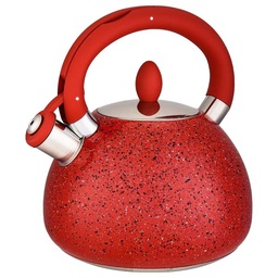 [HMA104] ****Hamilton Beach Whistling Tea Kettle SS 3L with Soft Touch Handle, Red