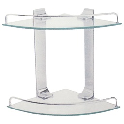 [KL-186] Classy Homes Double Corner Shelf Glass